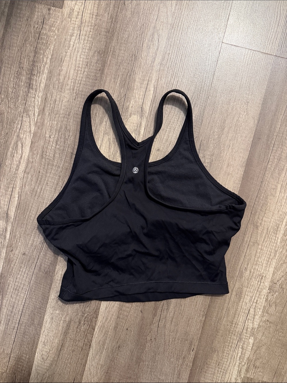 Black Racerback Sports Bra Crop Top